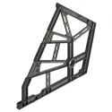 Shoe rack fitting, for shoe cupboards, with 3 compartments