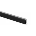 Tube aluminum oval with plastic protection 30x15mm L2350mm black