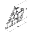 Shoe rack fitting, for shoe cupboards, with 3 compartments
