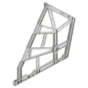 Shoe rack fitting, for shoe cupboards, with 3 compartments