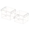 Bracket for drawer chest WALK-IN, brown metal grey