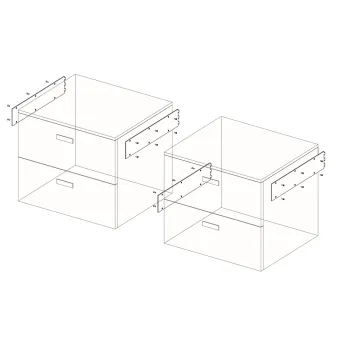 Bracket for drawer chest WALK-IN, brown metal grey
