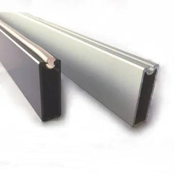 Tube rectangular with plastic protection 30x10mm L2000mm white