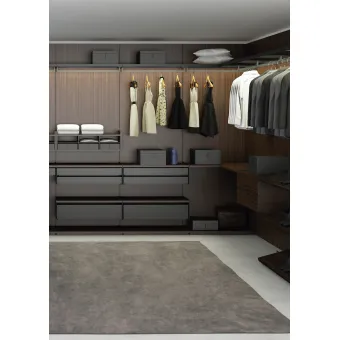 Universal bracket for aluminium drawers WALK-IN, brown metal grey