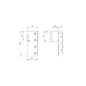 End brackets, L type, vertical, for WALK-IN system H122mm L+R gray MODUS