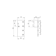 Laikikliai galiniai vert. WALK-IN H122 L+R t.met.ruda MODUS