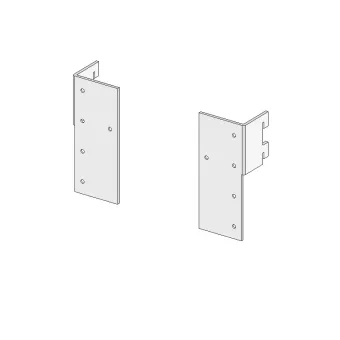 End brackets, L type, vertical, for WALK-IN system H122mm L+R gray MODUS