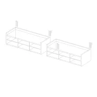 Laikikliai galiniai vert. WALK-IN H122 L+R t.met.ruda MODUS