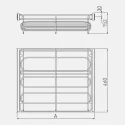 Pull out shoes rack W800mm with soft closing, anthracite