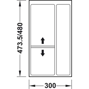 Multifunctional insert, Drawer compartment system, universal, flexible