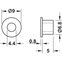 Tarpinė stiklui 4,4x9x5,8 plastikas HAFELE