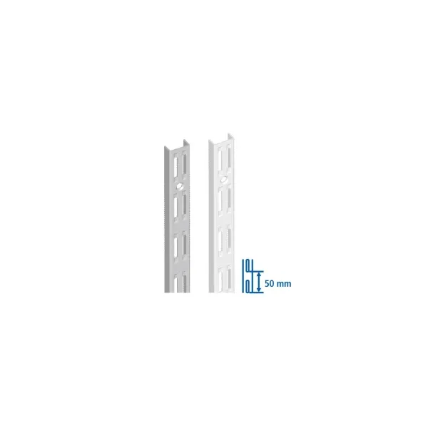 Profilis vertikalus metalinis dvigubas P50mm, L2000mm, aliuminis