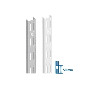 Vertical profile, metal, double W50mm L1000mm white