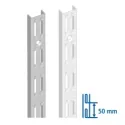 Profilis vertikalus metl. dvigubas 50 L2000 balta