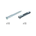Fixing screws-sleeves 30x6mm, 60x4mm, (18 sets)
