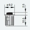 Bumper, knock-in, stainless steel