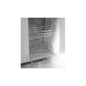 Half circle carousel fitting, for cabinet fittings, Ø760mm, chrome