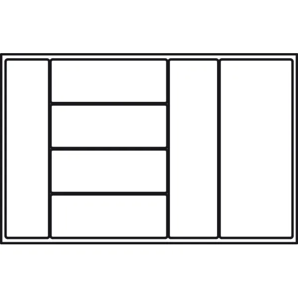Dėklas įrankiams 740x485x50mm, balta