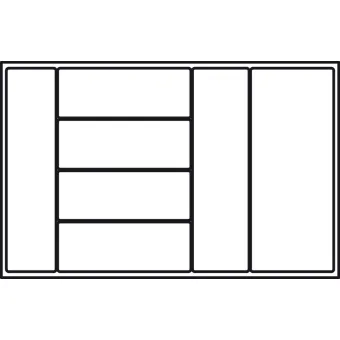 Dėklas įrankiams 740x485x50mm, juoda