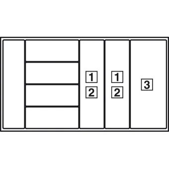 Inserts accessories, nominal length 500mm, for cutting to size