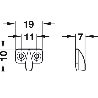 Ribotuvas durelėms L200mm, plastikinis baltas