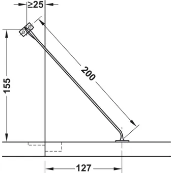 Ribotuvas durelėms L200mm, plastikinis baltas