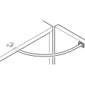 Ribotuvas durelėms L200mm, plastikinis pilka