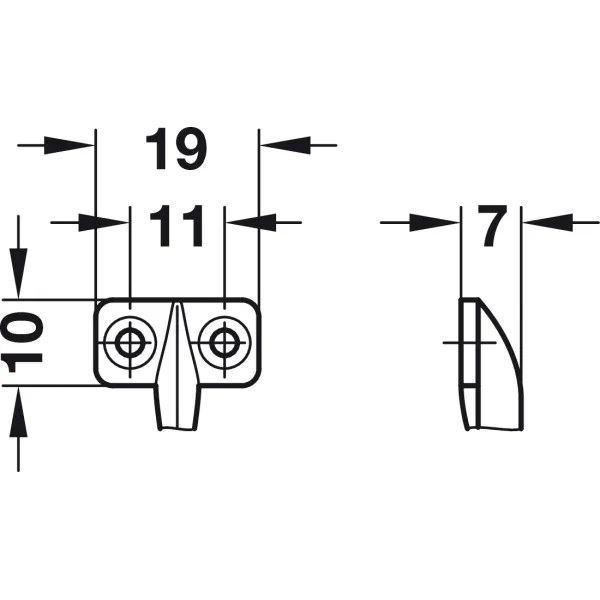 Ribotuvas durelėms L200mm, plastikinis rudas