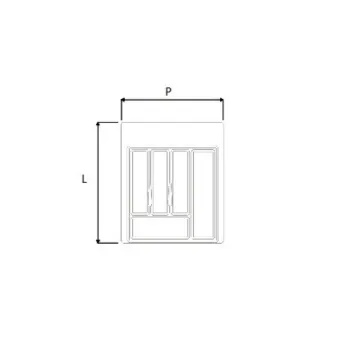 Dėklas įrankiams P700mm, 635x490mm, pilka