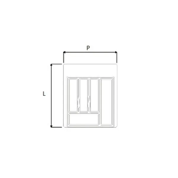 Dėklas įrankiams P700mm, 635x490mm, pilka