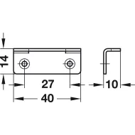 Ribotuvas-mechanizmas durelėms L150 L HAFELE
