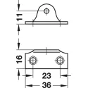 Ribotuvas-mechanizmas durelėms L150 R HAFELE