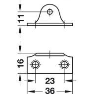 Ribotuvas-mechanizmas durelėms L150 R HAFELE