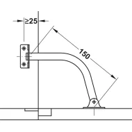 Ribotuvas-mechanizmas durelėms L150 R HAFELE