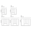Cutlery tray W400mm white