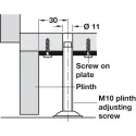 Plokštelė prisukama M8 60x17mm