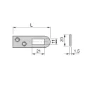 Plate for cabinet hanging L60mm