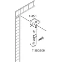 Furniture bolt, straight deadbolt, visible screws L70mm