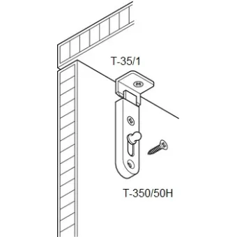 Furniture bolt, straight deadbolt, visible screws L70mm