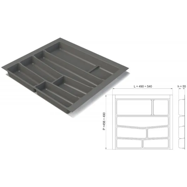 Cutlery tray W600mm white