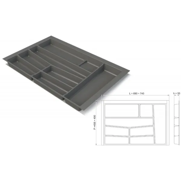 Dėklas įrankiams P800mm, baltas
