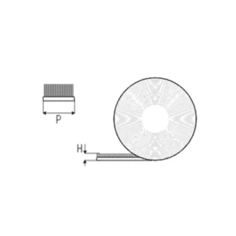 Šepetukas spintai, klijuojamas, 7x12mm,