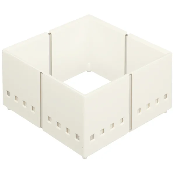 Food storage container insert, for front pull-outs and internal drawer boxes with railing