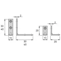 Chair bracket, zinc-plated, 40x40mm