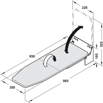 Ironing board, Ironfix, wall installation