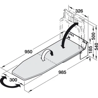 Ironing board, Ironfix, wall installation