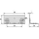 Chair bracket, zinc-plated, 90x39x37mm