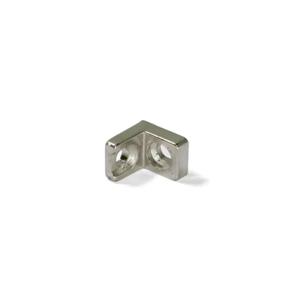 Jungtis kampinė metalinė 20,5x20,5mm,