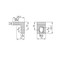 Chair bracket, zinc-plated, 20.5x20.5mm