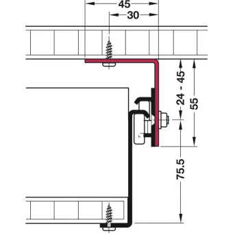 Universal bracket, steel, with 2 keyholes